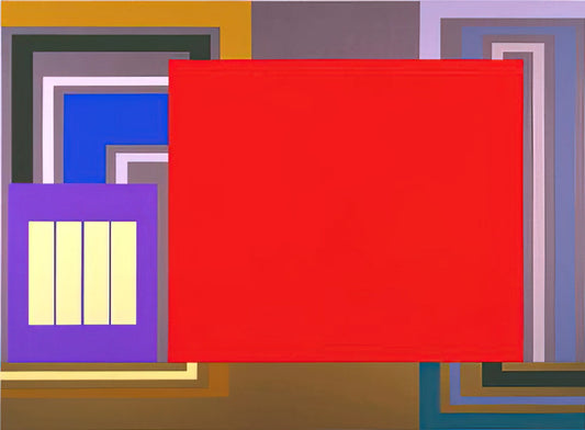 Peter Halley Framed Canvas Print: Neo-Geometric Conceptualism for Modern Spaces - Power User - 1995 by Peter Halley