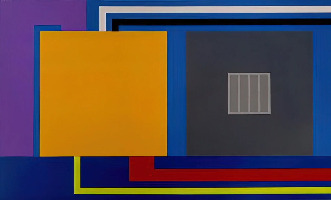 Peter Halley Painting: The Geometry of Modern Society in Neo-Conceptual Art - A Perfect World - 1993 by Peter Halley