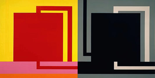 Peter Halley: The Neo-Geometric Painter Who Redefined Urban Abstraction - Double Elvis - 1990 by Peter Halley