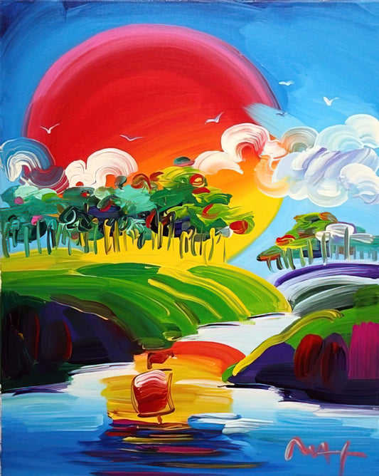 Peter Max Canvas Paintings: A Vibrant Legacy of Pop Art and Cosmic Consciousness - WITHOUT BORDERS 2011 by Peter Max