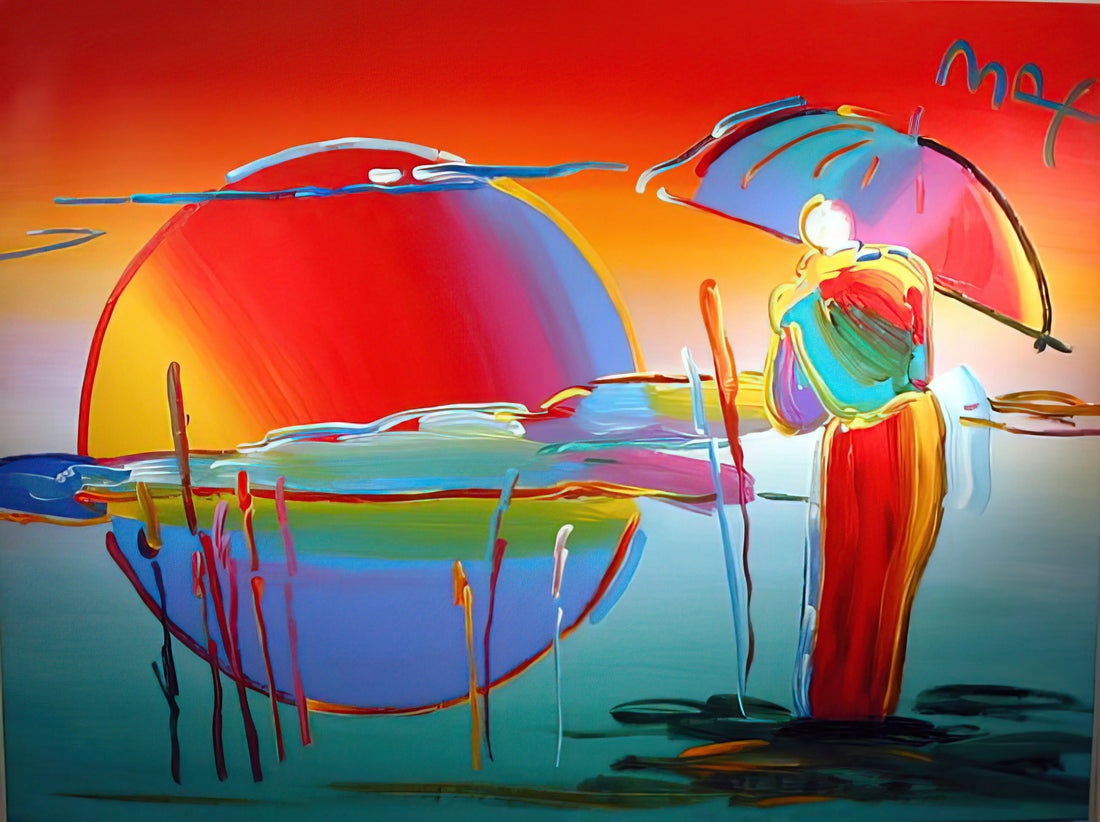 Peter Max Posters on eBay: A Collector's Guide to Authenticity, Value & Smart Buying - BUDDHA MOON MONK SUNRISE 1999 by Peter Max