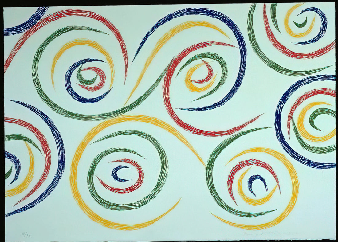 Piero Dorazio Paintings: The Luminous Geometry of Italian Post-War Abstraction - Cercles du Matin - 1992 by Piero Dorazio