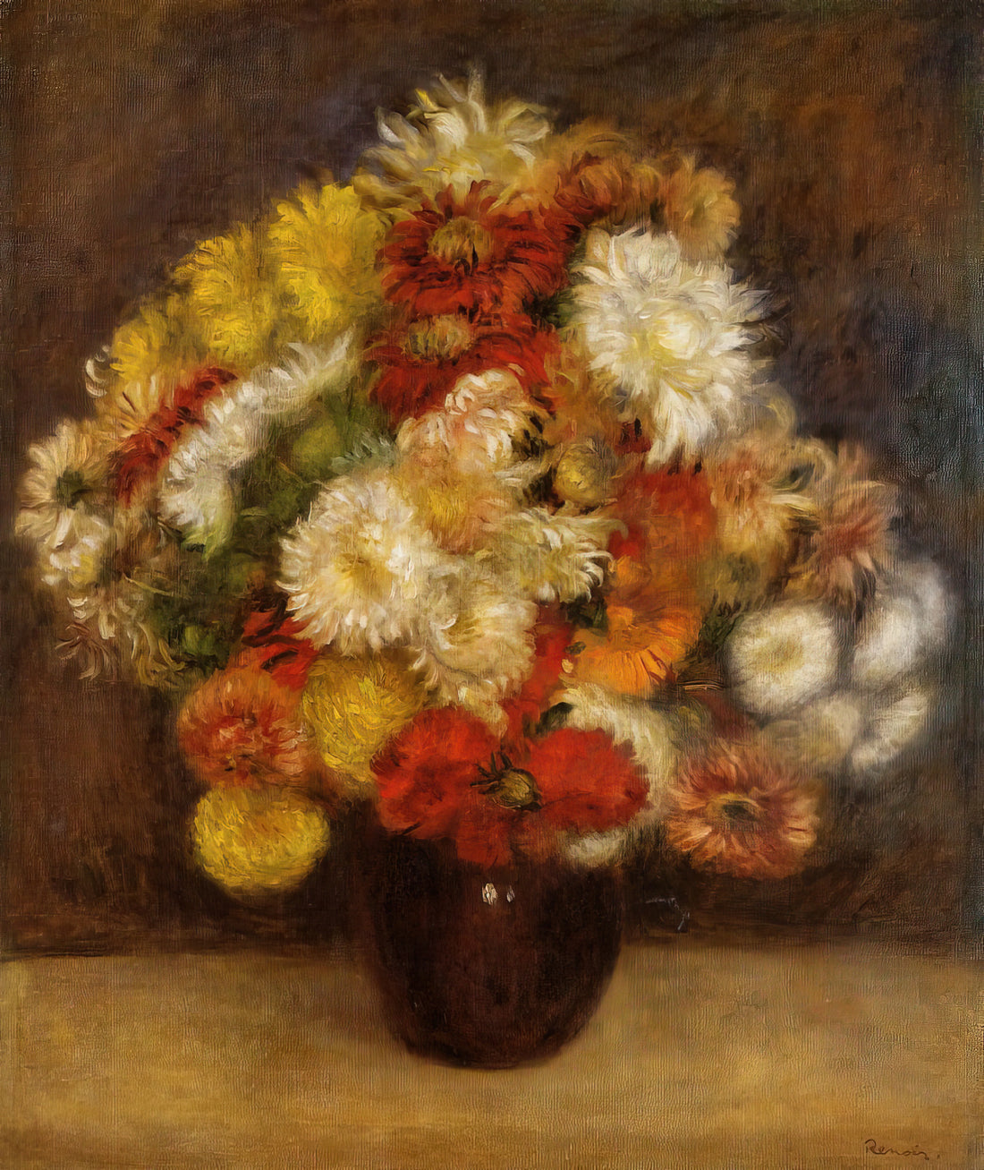 Pierre-Auguste Renoir Drawings: The Intimate Foundation of an Impressionist Master - Bouquet of Chrysanthemums by Pierre-Auguste Renoir