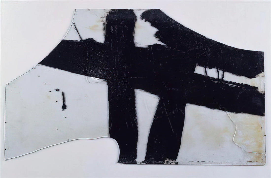 Pierre Soulages Lithograph: The Art of Light and Darkness in Print - Goudron sur verre 45.5 x 76.5 cm, 1948 - 1948 by Pierre Soulages