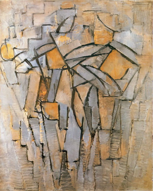 Piet Mondrian's Best Paintings: A Curator's Guide to His Definitive Works - Composición en Gris – Azul by Piet Mondrian
