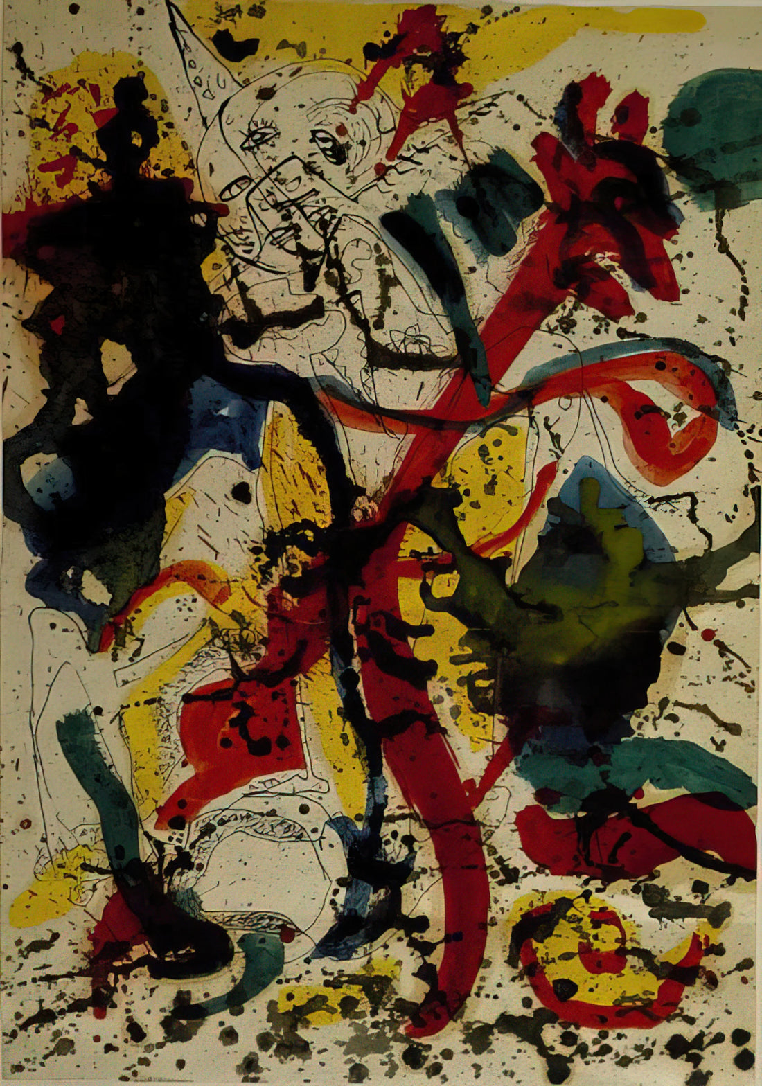 Pollock's Black Paintings: A Radical Departure into Monochrome Mastery - UNTITLED 1944 by Jackson Pollock