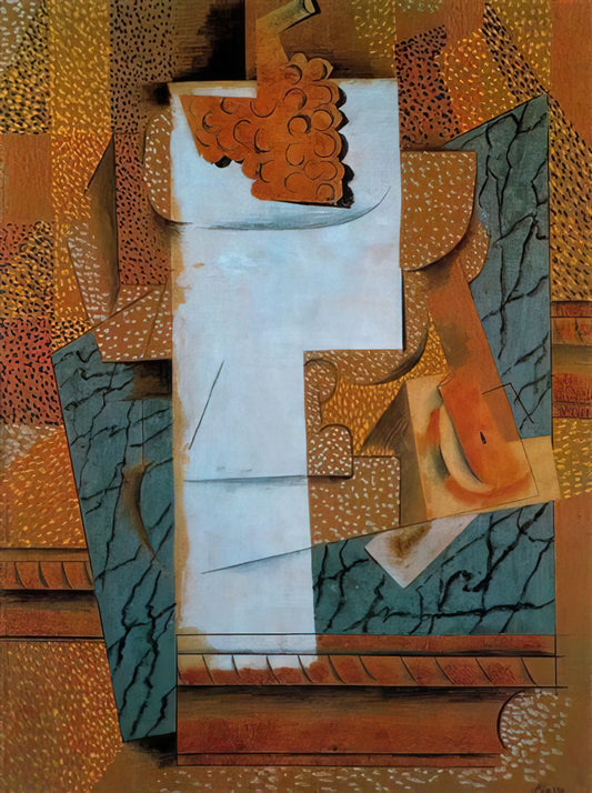 Pop Art Picasso: Deconstructing the Myth and Understanding a Legacy - Fruit vase and bunch of grapes - 1914 by Pablo Picasso