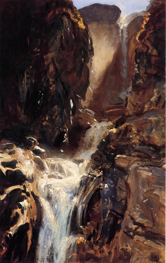 Portrait John Singer Sargent Paintings: Mastery of Character and Light - A Waterfall by John Singer Sargent