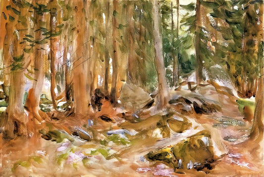 Portrait John Singer Sargent: The Master of Psychological Realism and Gilded Age Elegance - Pine Forest by John Singer Sargent