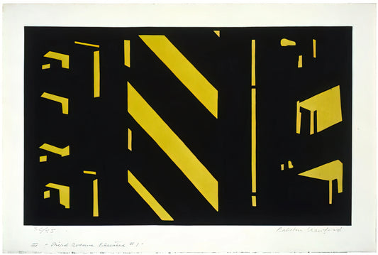 Ralston Crawford Framed Canvas Print: Precisionist Art for Modern Interiors - Third Avenue Elevated #1 1951 - Purism by Ralston Crawford