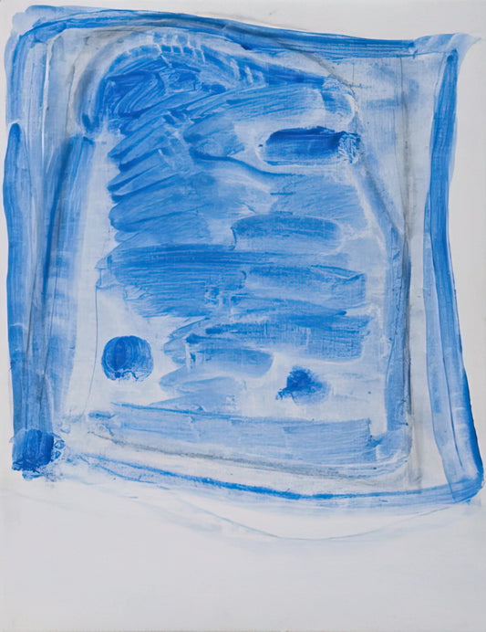 Ralston Crawford Prints: Precisionism, Abstraction, and the American Industrial Sublime - Sketchy Cobaltic Blue Flag - 2009 by Ralston Crawford