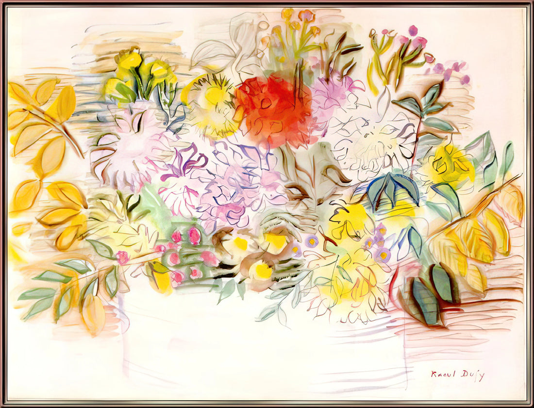 Raoul Dufy Paintings: The Joyful Master of Color and Modernist Elegance - BOUQUET OF FLOWERS by Raoul Dufy