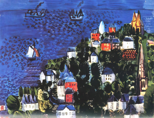 Raoul Dufy: The Joyful Modernist Who Redefined Color and Form in 20th-Century Art - VIEW OF SAINTE ADRESSE by Raoul Dufy