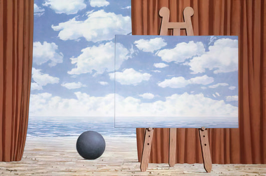 René Magritte The Lovers Poster: A Surrealist Icon of Love and Mystery - THE FAIR CAPTIVE 1965 by Rene Magritte