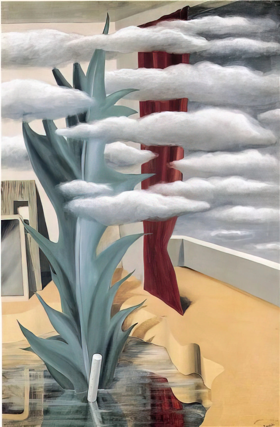 René Magritte: The Master of Surrealist Mystery and Visual Paradox - AFTER THE WATER THE CLOUDS 1926 by Rene Magritte