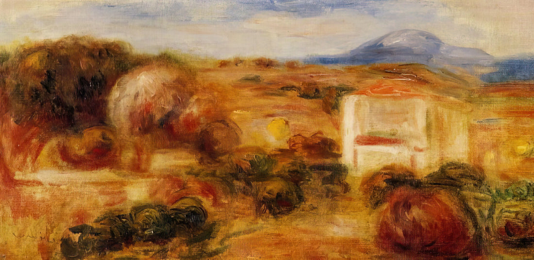 Renoir Canvas Prints: Bringing Impressionist Mastery to Your Space - Landscape with White House by Pierre-Auguste Renoir