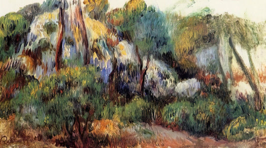 Renoir Seascape Print: A Guide to the Artist's Maritime Masterpieces - Purple Landscape by Pierre-Auguste Renoir