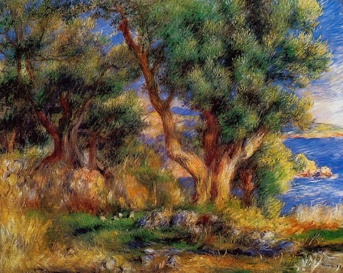 Renoir's Blonde Bather: A Masterpiece of Impressionist Sensuality and Light - Landscape near Manton by Pierre-Auguste Renoir