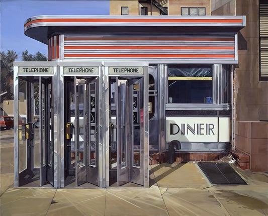 Richard Estes Famous Paintings: A Hyperrealist Master's Definitive Works - DINER 1971 by Richard Estes