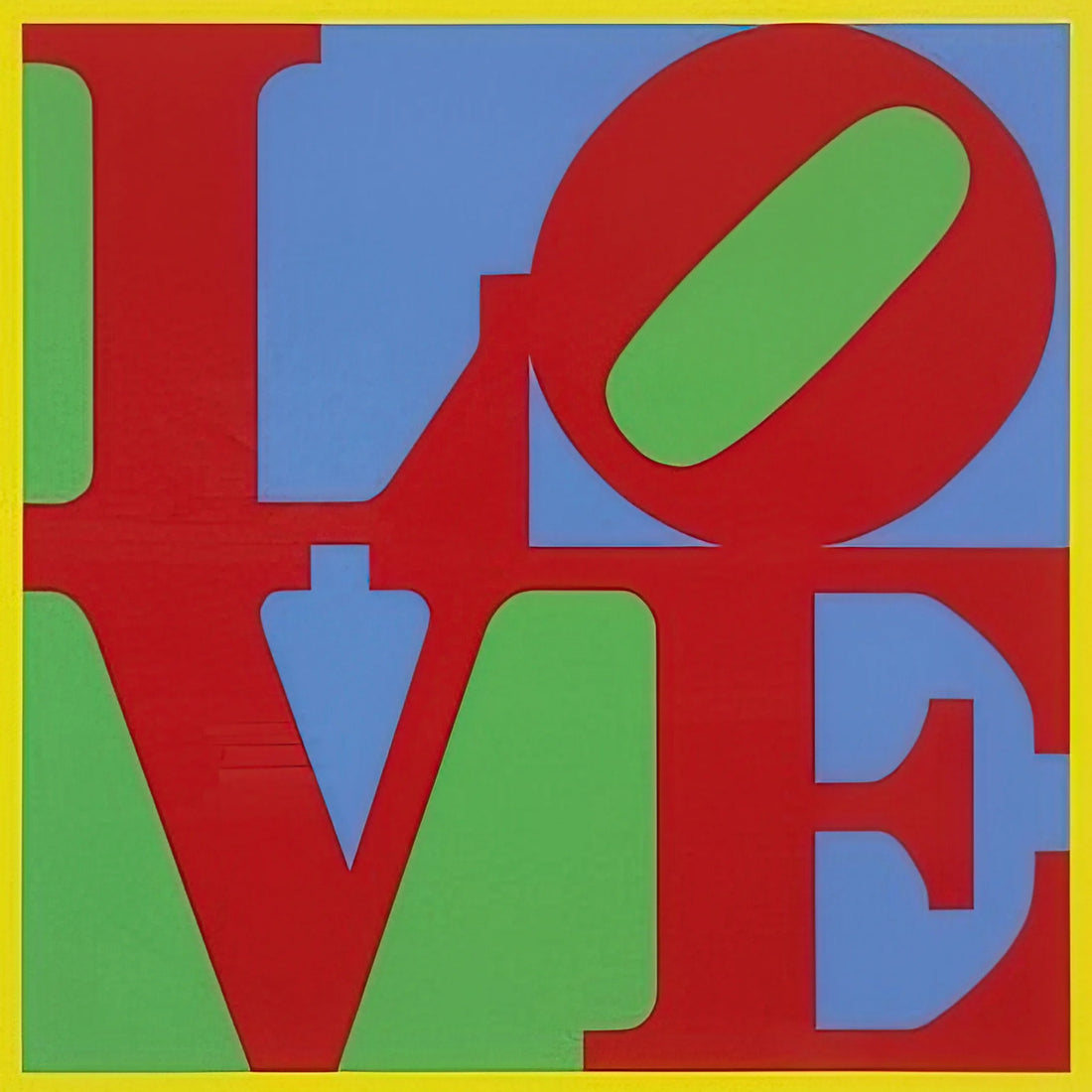Robert Indiana's LOVE Painting: An Icon of American Pop Art - Heliotherapy Love by Robert Indiana
