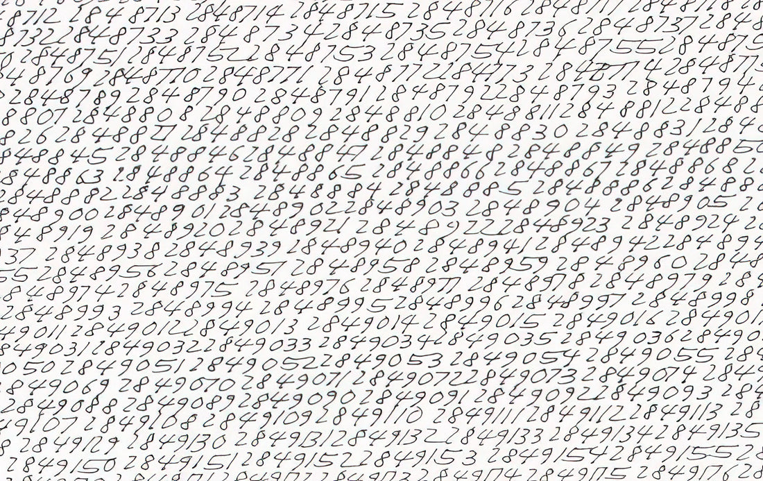 Roman Opalka Acrylic Print: The Conceptual Art of Infinity - 19651 - ∞, Detail - Conceptual Art by Roman Opalka