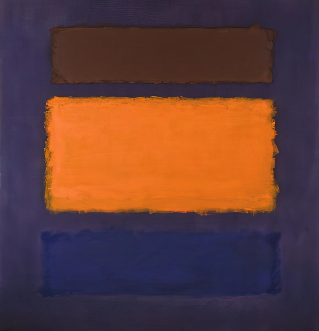 Rothko Blue Yellow: The Emotional Power of Color in Abstract Expressionism - Brown, Orange, Blue on Maroon - c.1963  United States by Mark Rothko