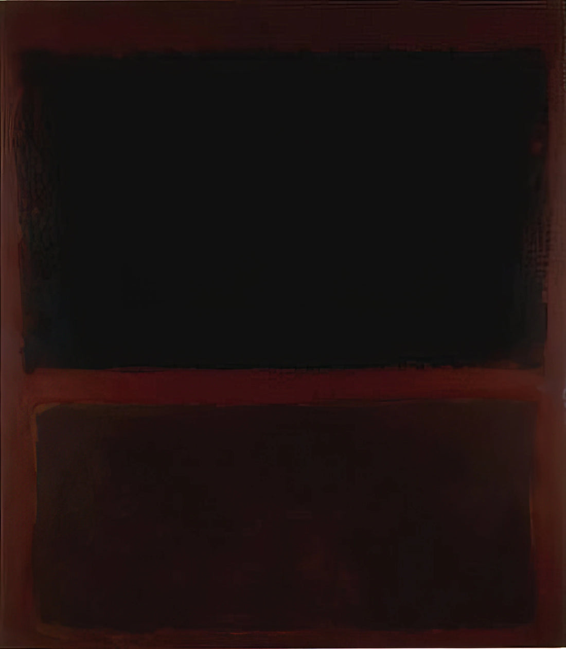 Rothko Maroon: The Emotional Depth of Color in Abstract Expressionism - Black on Dark Sienna on Purple - 1960 by Mark Rothko