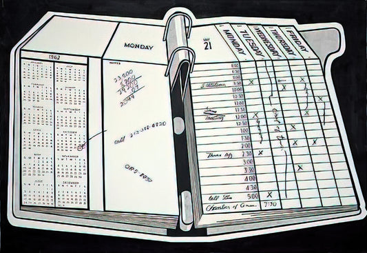 Roy Lichtenstein All Works: A Comprehensive Guide to the Pop Art Icon's Oeuvre - DESK CALENDAR 1962 by Roy Lichtenstein