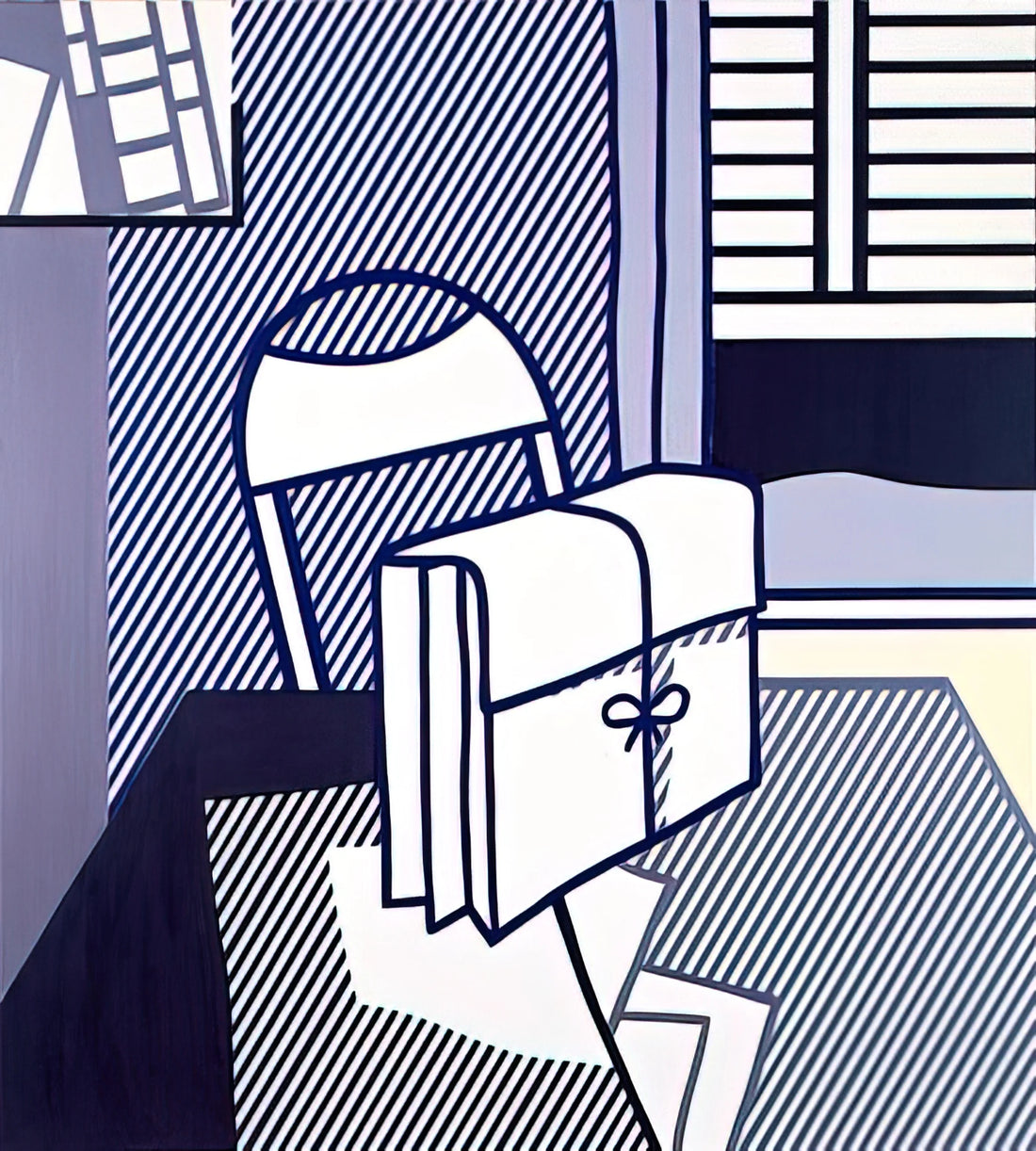 Roy Lichtenstein Art: The Pop Art Pioneer Who Transformed Comics into Fine Art - STILL LIFE WITH DOSSIER 1976 by Roy Lichtenstein
