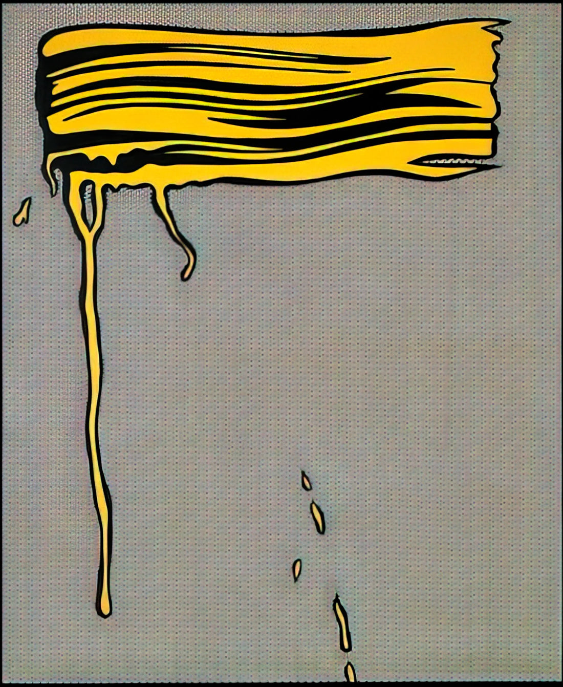 Roy Lichtenstein Canvas Prints: Pop Art Brilliance for Your Collection - YELLOW BRUSHSTROKE I 1965 by Roy Lichtenstein