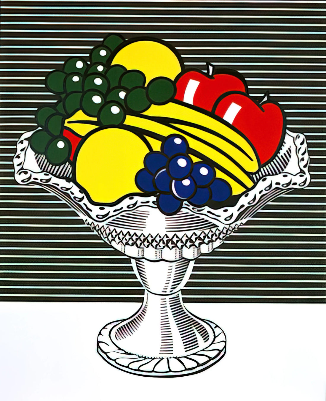 Roy Lichtenstein Complete Works: A Comprehensive Guide to the Pop Art Icon's Legacy - STILL LIFE WITH CRYSTAL BOWL 1973 by Roy Lichtenstein