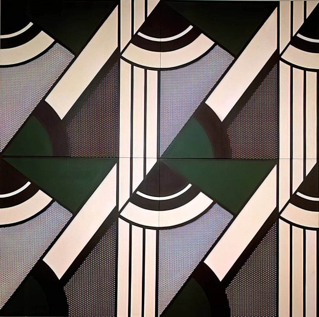 Roy Lichtenstein Portrait: Decoding the Pop Art Icon's Signature Style - MODULAR PAINTING WITH FOUR PANELS 6 1970 by Roy Lichtenstein