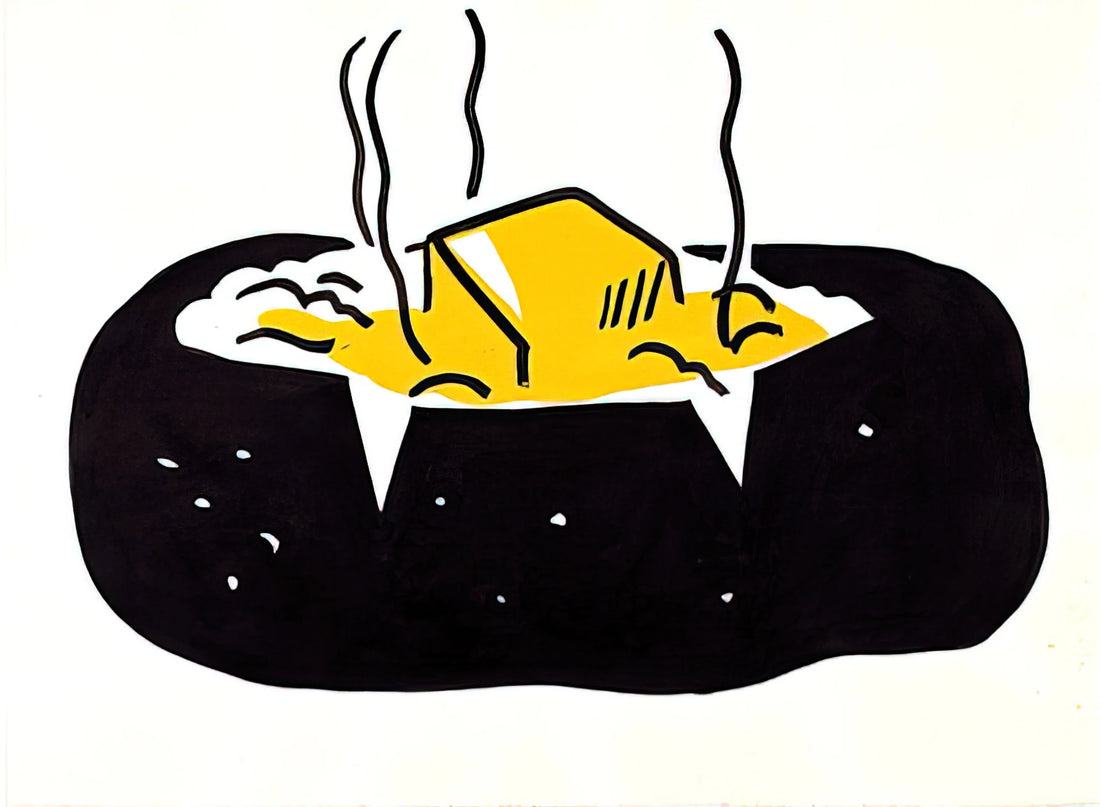 Roy Lichtenstein Prints: A Collector's Guide to Pop Art Iconography - BAKED POTATO 1962 1 by Roy Lichtenstein