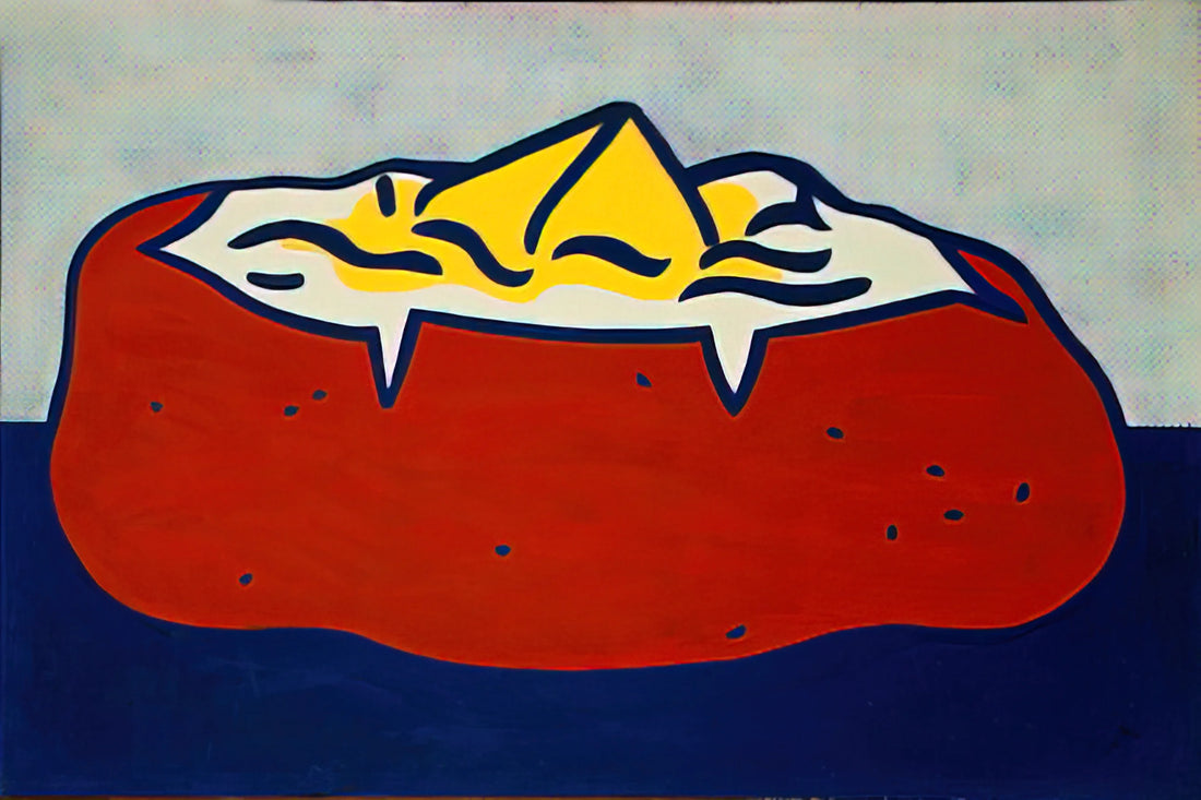 Roy Lichtenstein Reproduction: A Guide to Authentic Pop Art Prints - BAKED POTATO 1962 by Roy Lichtenstein