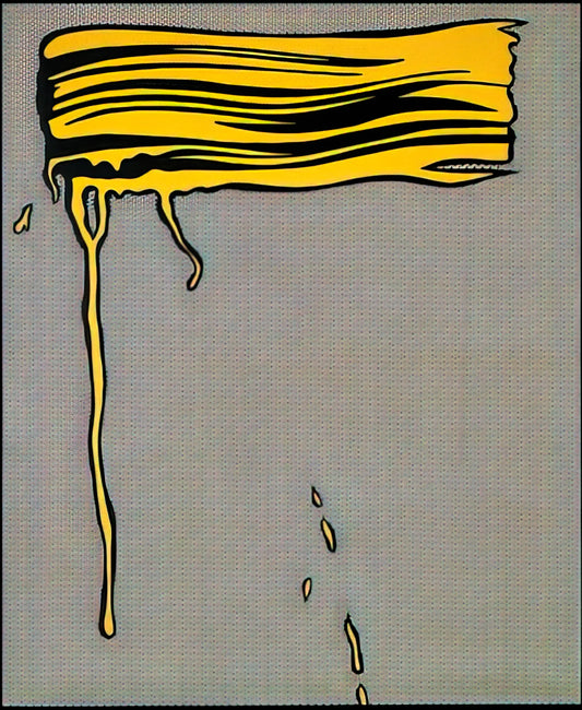 Roy Lichtenstein Sun: A Pop Art Icon of Modern Brilliance - YELLOW BRUSHSTROKE I 1965 by Roy Lichtenstein