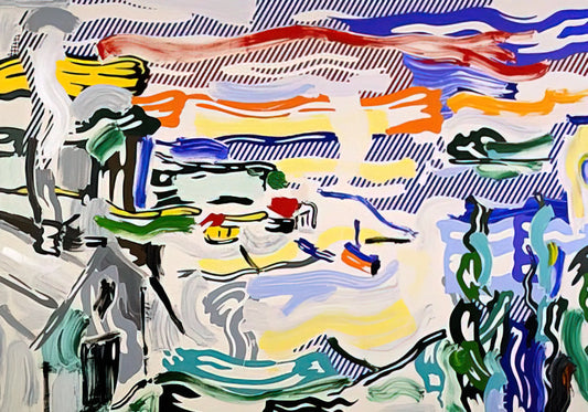 Roy Lichtenstein Unsigned Print: A Collector's Guide to Authenticity, Value, and Acquisition - COAST VILLAGE 1987 by Roy Lichtenstein