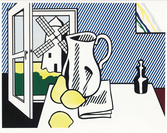 Roy Lichtenstein: The Painter Who Transformed Comic Strips into Fine Art - STILL LIFE WITH WINDMILL 1974 by Roy Lichtenstein