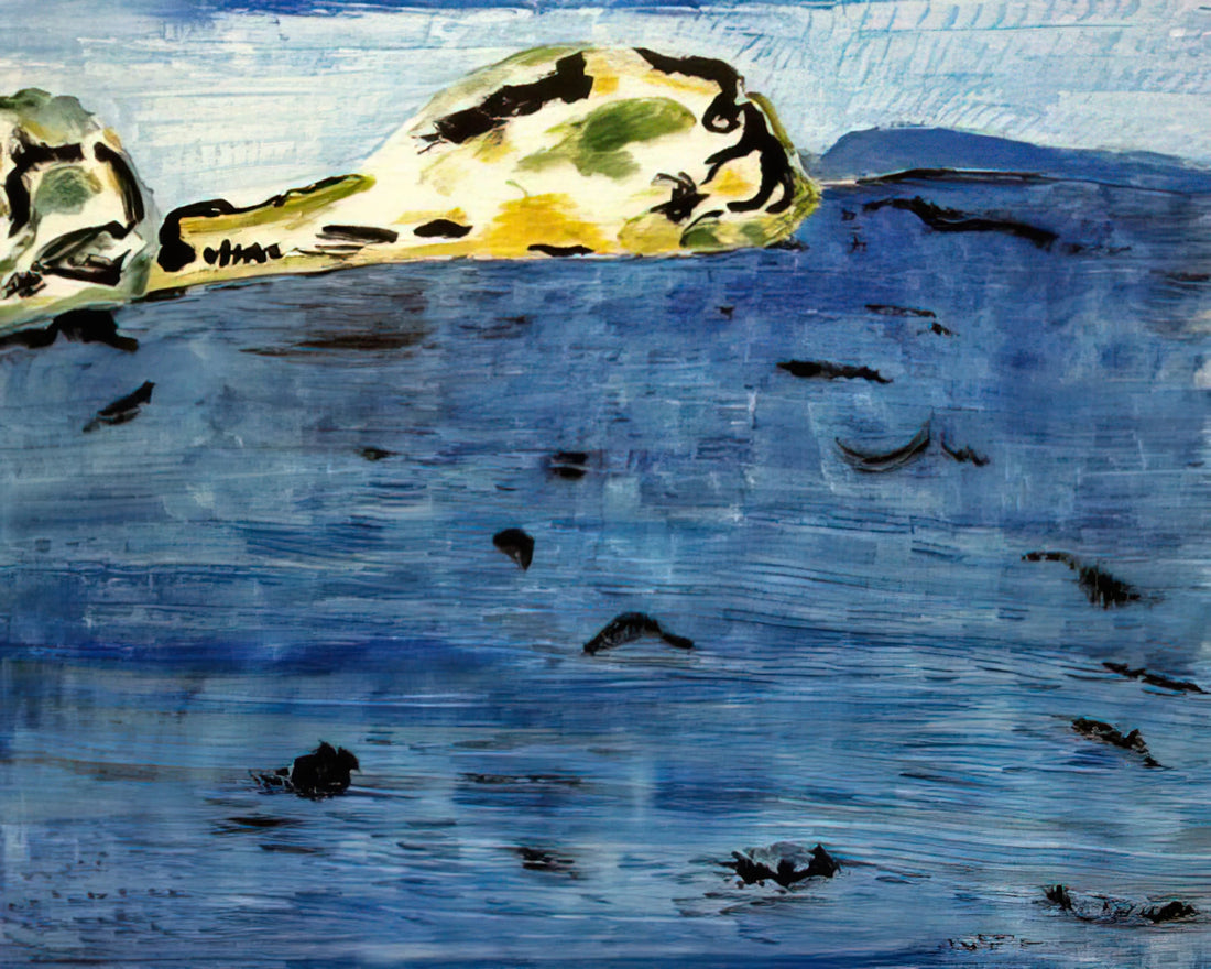 Sally Michel Avery Paintings: The Quiet Brilliance of a Modernist Master - Blue Bay and Dunes - 1961 by Milton Avery