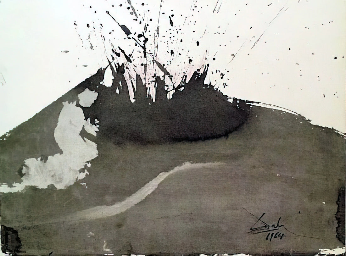 Salvador Dalí Black and White: The Monochromatic Vision of a Surrealist Master - ANGELUS EXCUSSIT FLAMMAMIGNIS DANIEL 3 23 1967 by Salvador Dali