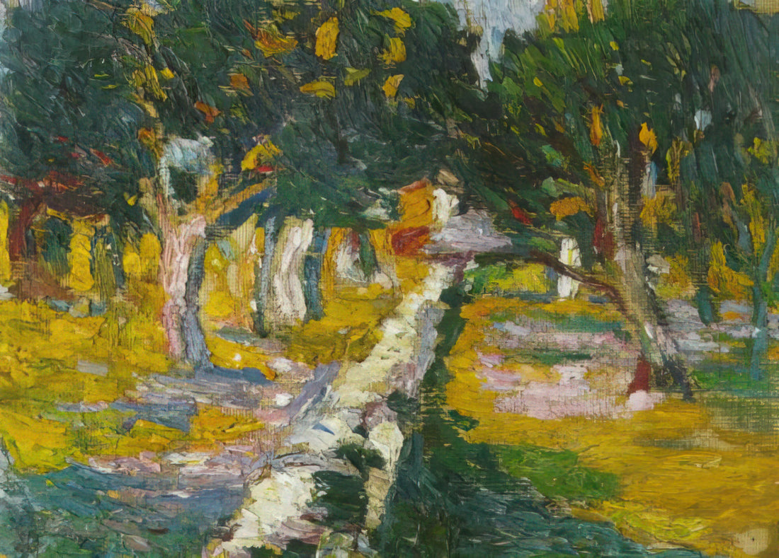 Salvador Dalí Large Canvas Prints: Curating Surrealism for Your Space - ORCHARD AT LLANE CADAQUES 1920 by Salvador Dali