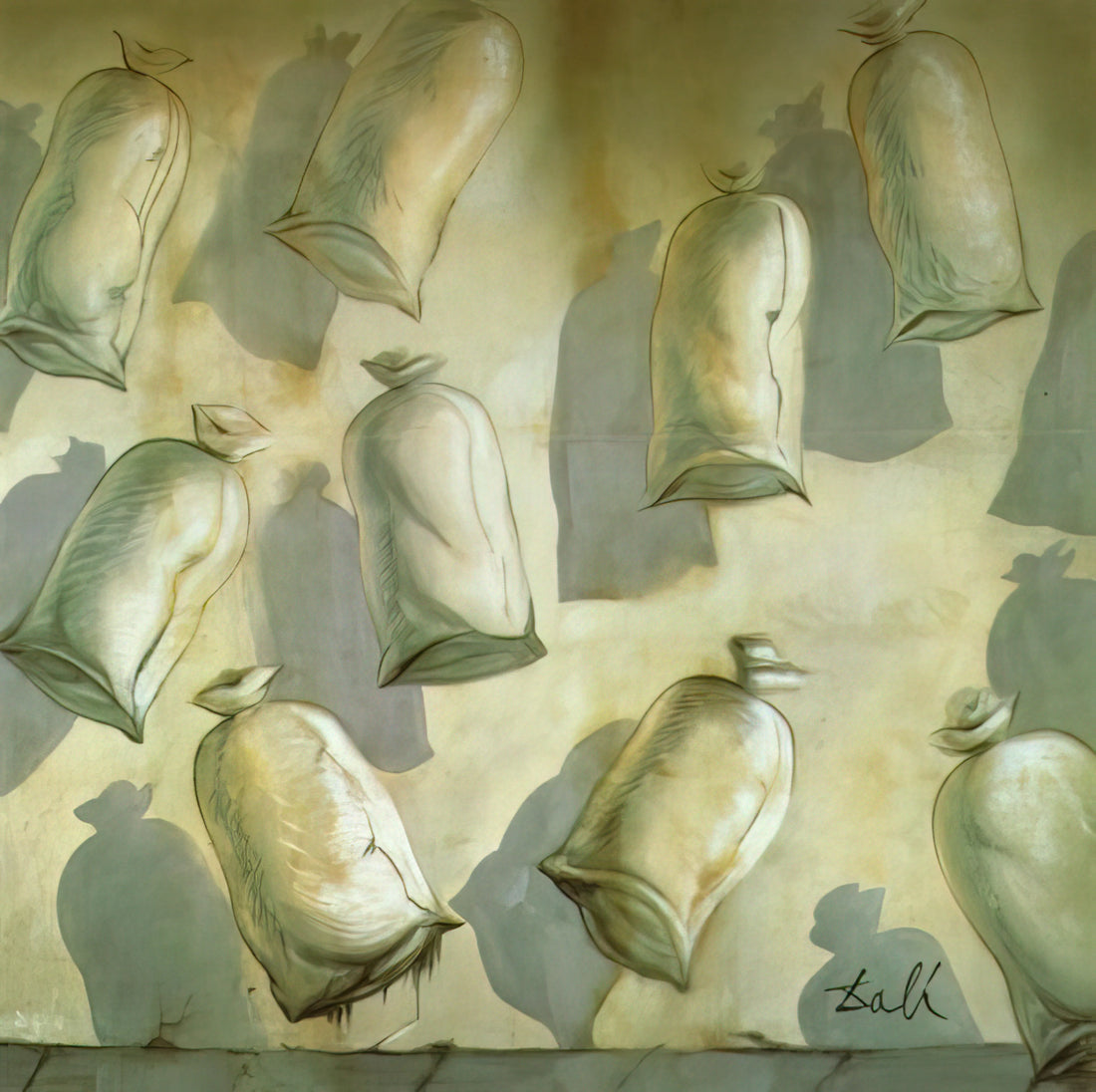 Salvador Dalí Melting Clock Print: A Guide to The Persistence of Memory and Its Legacy - SET DESIGN FOR THE BALLET LOS SACOS DEL MOLINERO 2 by Salvador Dali