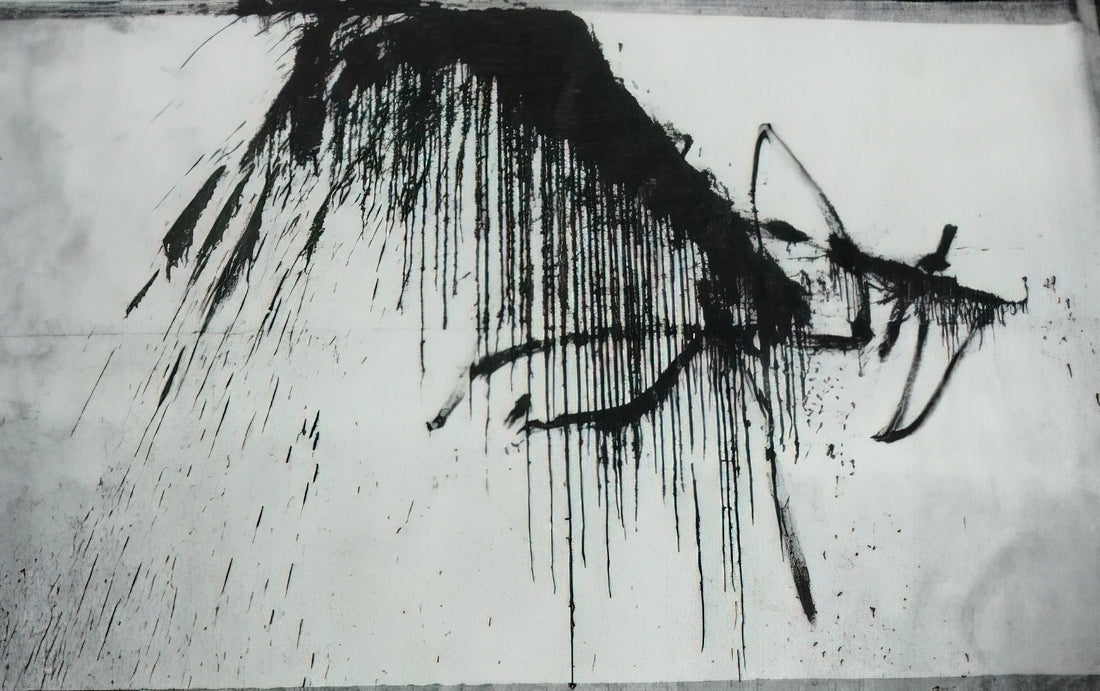Salvador Dalí and Dante: A Surrealist's Divine Comedy - NIGHT IN THE HOTEL ABSTRACT IN BLACK AND WHITE by Salvador Dali