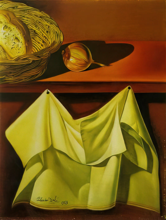 Salvador Dalí: The Surrealist Visionary and His Enduring Legacy in Art Prints - UNTITLED STILL LIFE WITH WHITE CLOTH by Salvador Dali