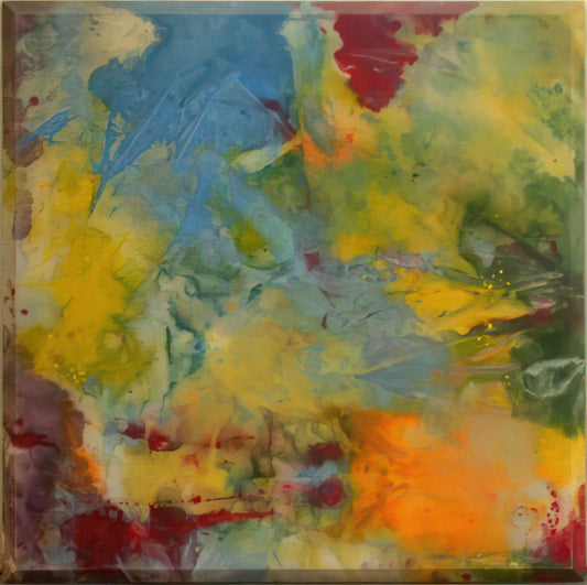 Sam Gilliam Acrylic Print: The Drape Painting Pioneer's Legacy in Modern Art - Blue Swirl by Sam Gilliam