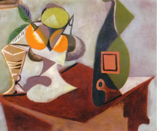 Satie Picasso: The Unlikely Intersection of Musical Minimalism and Cubist Revolution - Still life with lemon and oranges by Pablo Picasso