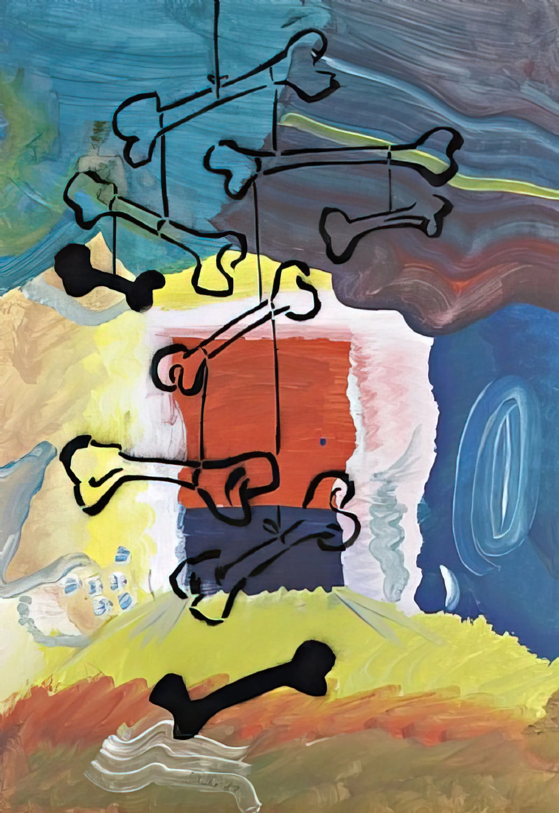 Sigmar Polke: The Alibis of a Postmodern Master - KNOCHEN MOBILE 1981 by Sigmar Polke