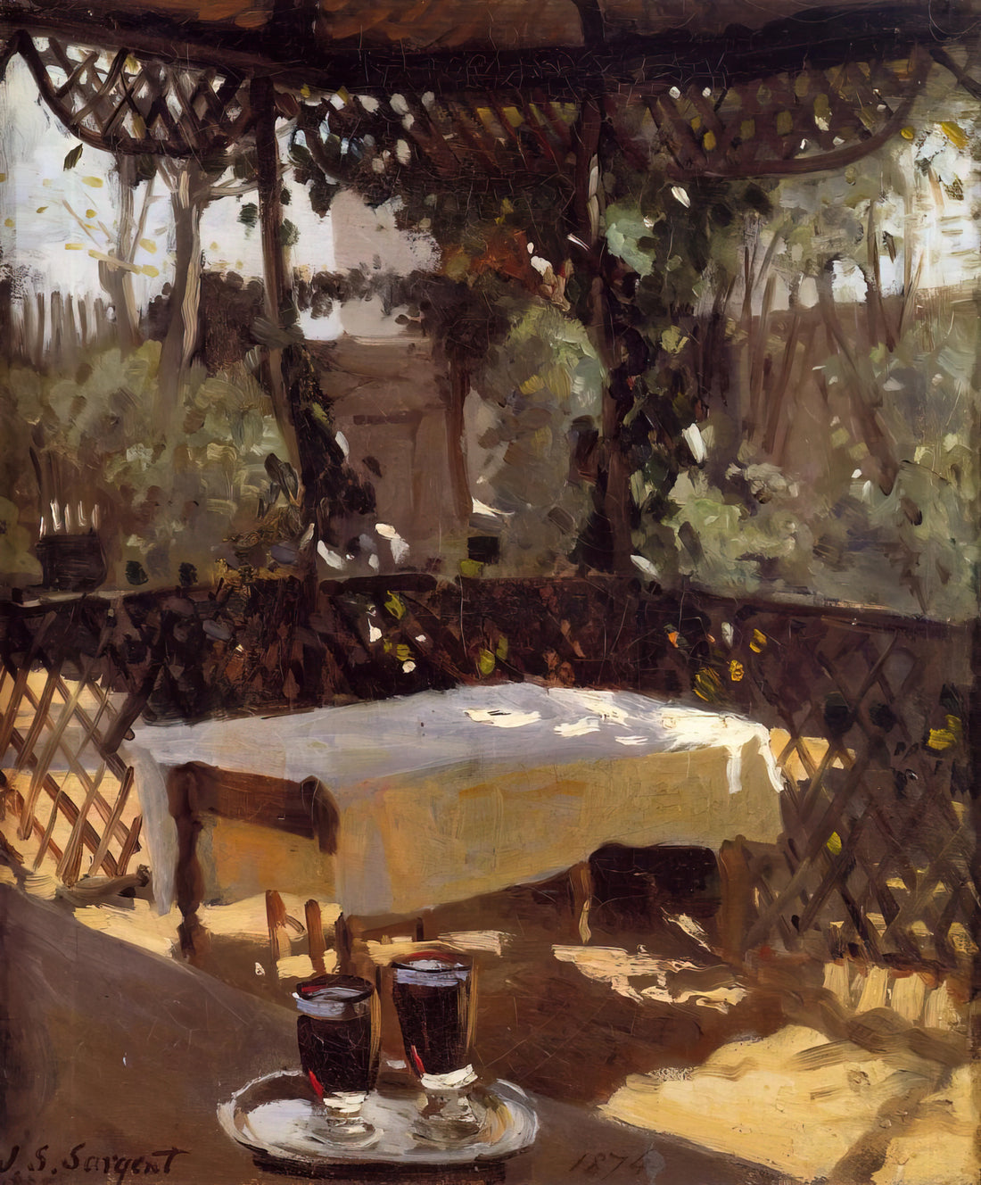 Simplon Pass Sargent: John Singer Sargent's Alpine Masterpiece and Its Artistic Legacy - Two Wine Glasses by John Singer Sargent