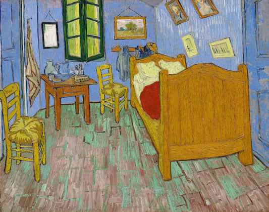 Skull of a Skeleton with Burning Cigarette Print: Van Gogh's Memento Mori and Its Enduring Appeal - Vincent's Bedroom in Arles by Vincent van Gogh