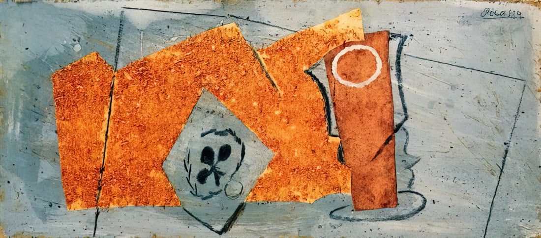 Small Picasso Prints: A Collector's Guide to Accessible Masterpieces - Playing Card and Glass - 1914 by Pablo Picasso