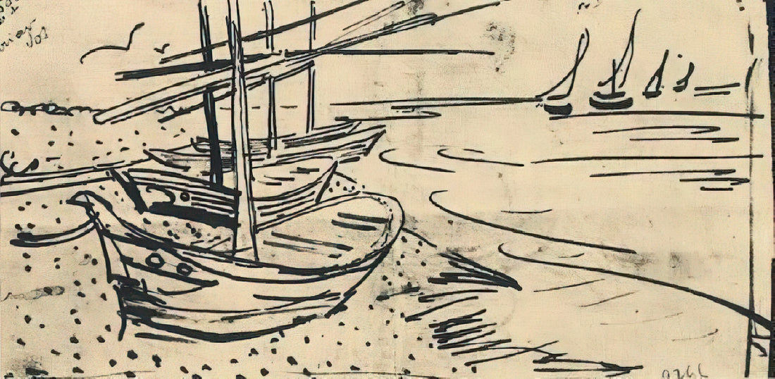 Starry Night Paintings: Vincent van Gogh's Celestial Masterpiece and Its Enduring Legacy - Fishing Boats on the Beach by Vincent van Gogh